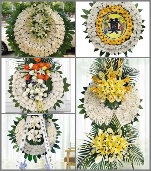 四川成都双流区彭镇镇沿河坝村花圈速递